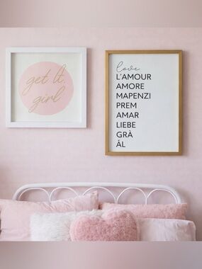 2 Girl's Room Framed Words Pictures